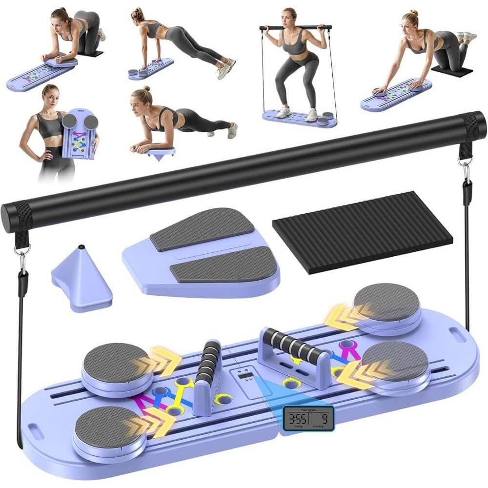 Tabla Reformadora 6 en 1 Pilates Multifunción Plegable Fitness 2/3