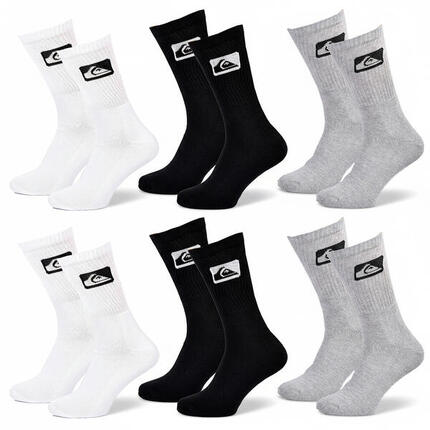 Quiksilver Pack de Chaussettes Homme Crew Lot 6 Paires Sport Cushioned