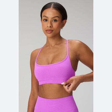 Soutien-Gorge À Bretelles Fines Et Sans Coutures, À Faible Adhérence Et Col Rond