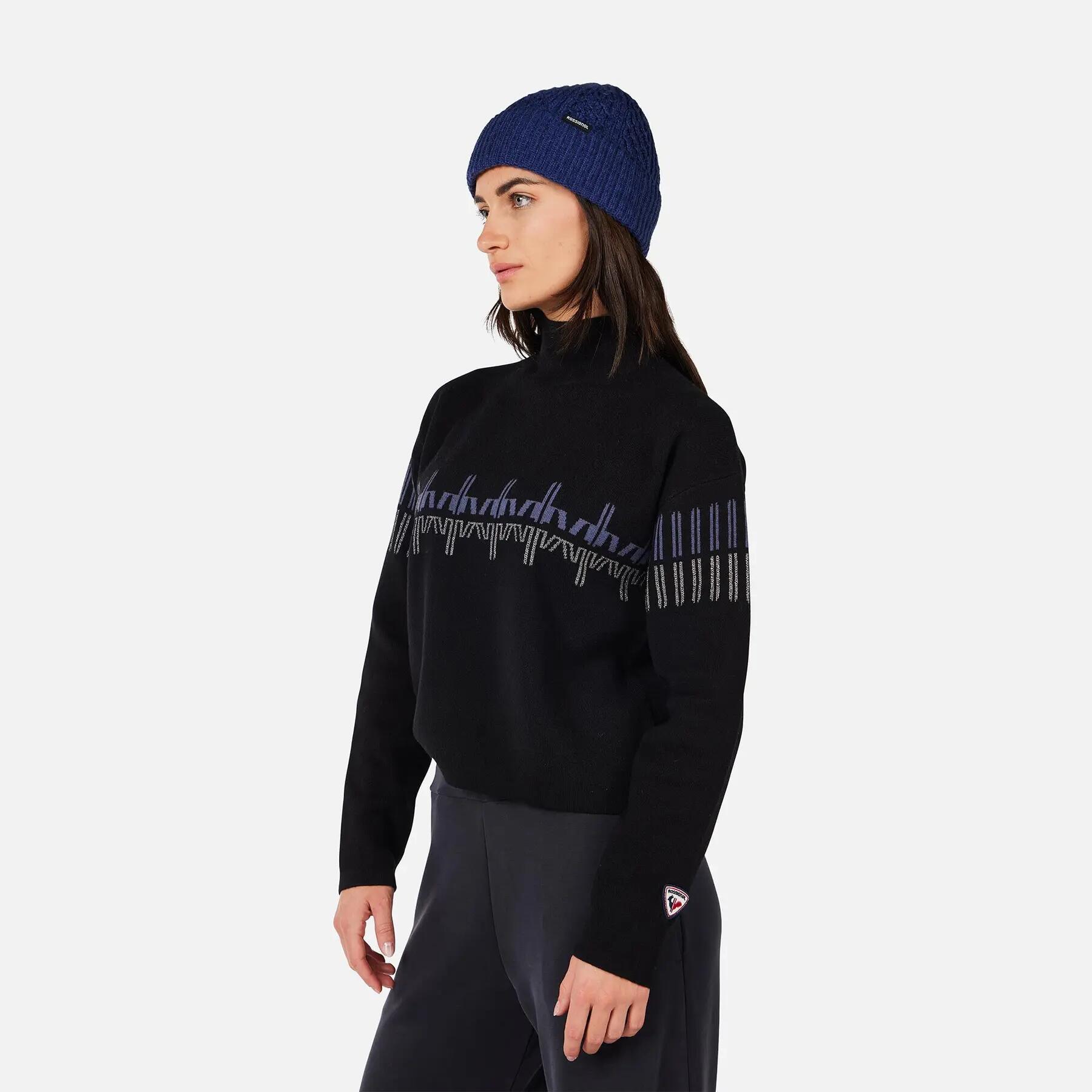 Pull col roulé à motifs femme Rossignol 3/5