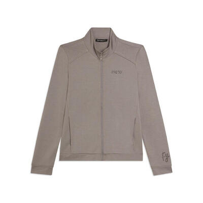 Felpa Zip e fondo asimmetrico con logo FREDDY in strass