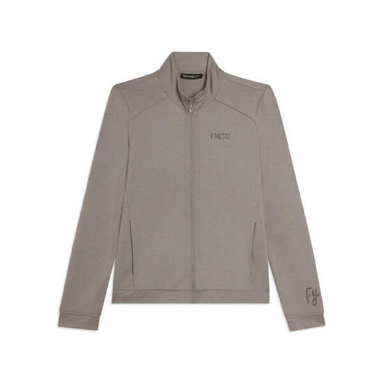 Felpa Zip e fondo asimmetrico con logo FREDDY in strass