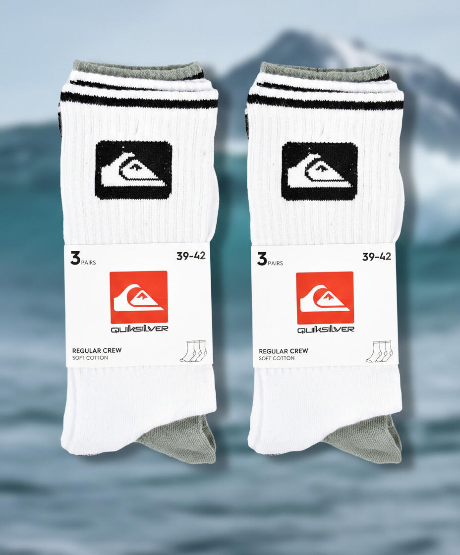 Quiksilver Confezione di calzini da uomo Crew Set da 6 paia Regular Lifestyle 5/7
