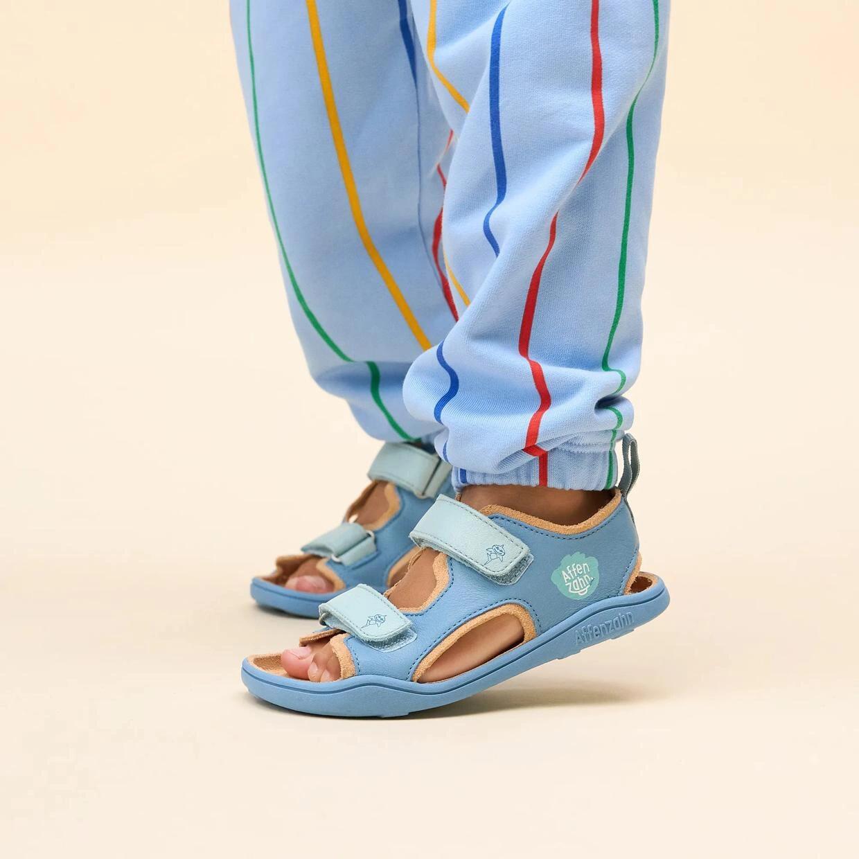Affenzahn Sandal Leather Airy Shark  (01394-30211) 3/4