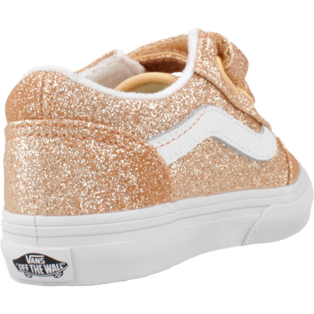 Buty VANS OLD SKOOL V GLITTER Pomarańczowy 3/5