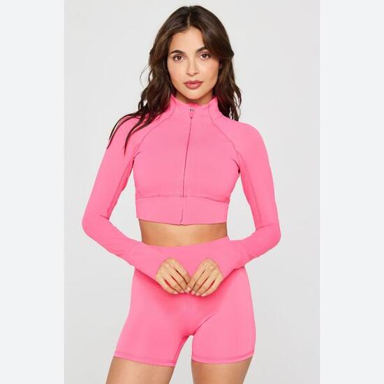 Veste De Train Courte Pureluxe Pour Femme, Confectionnée Dans Une Matière Respir