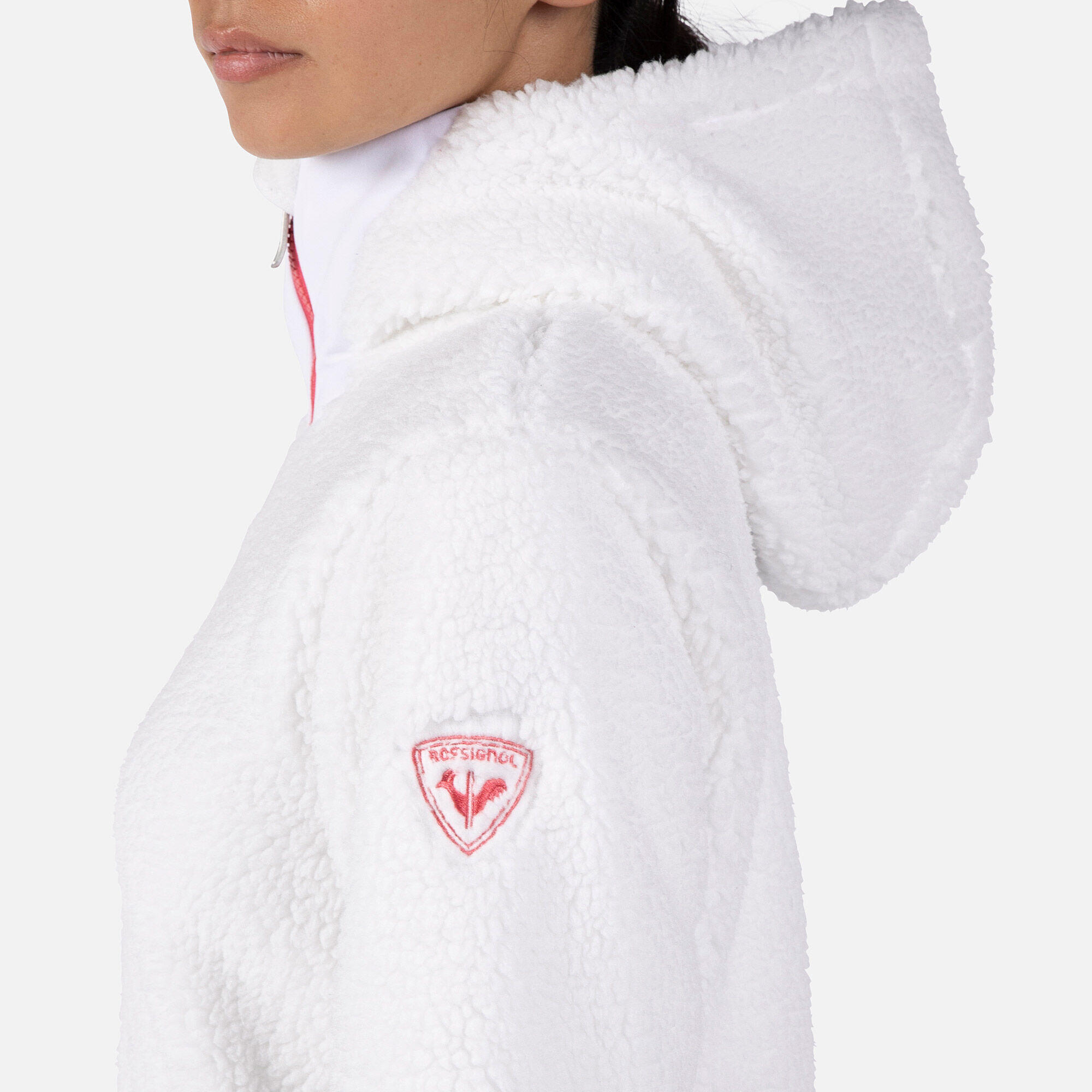 Vrouwelijke fleece skijas met volledige rits Rossignol Wispile 6/7