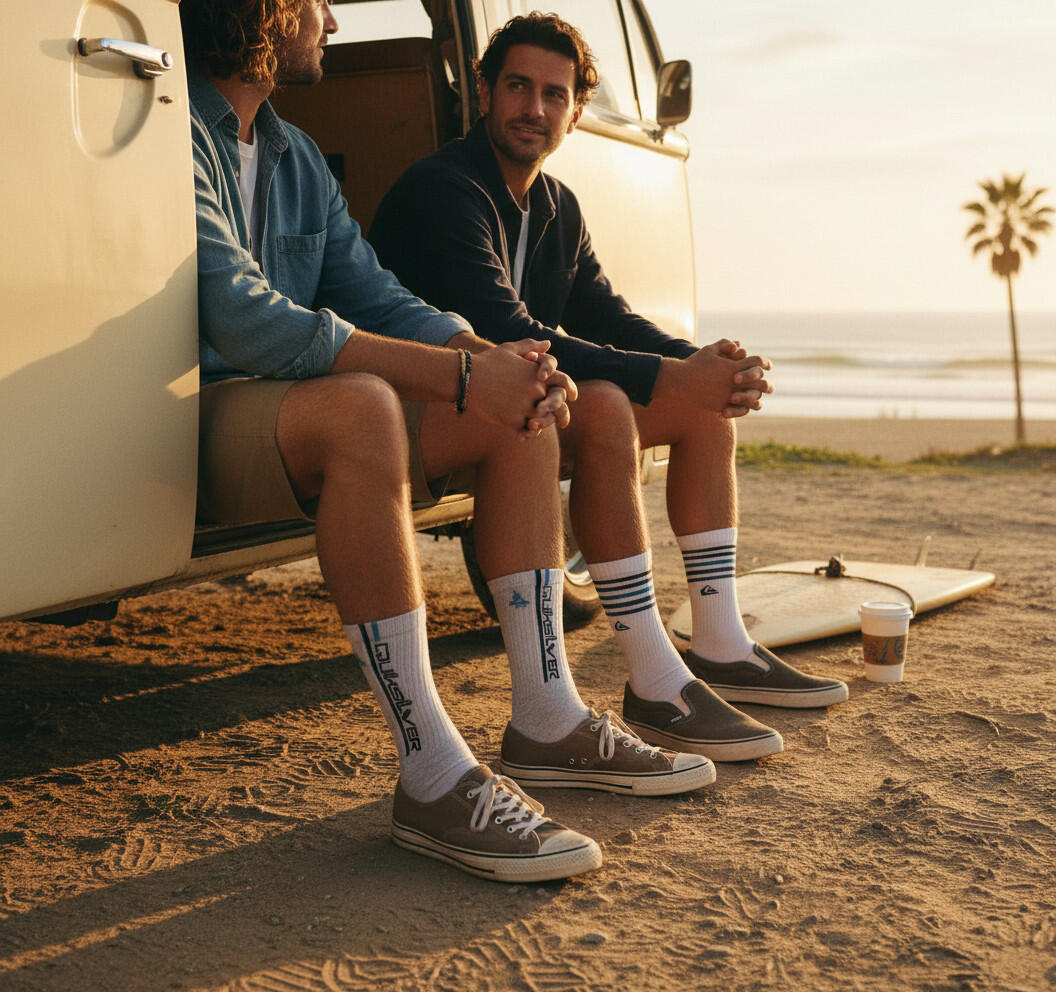 Quiksilver Confezione di calzini da uomo Crew Set da 6 paia Regular Lifestyle 3/7