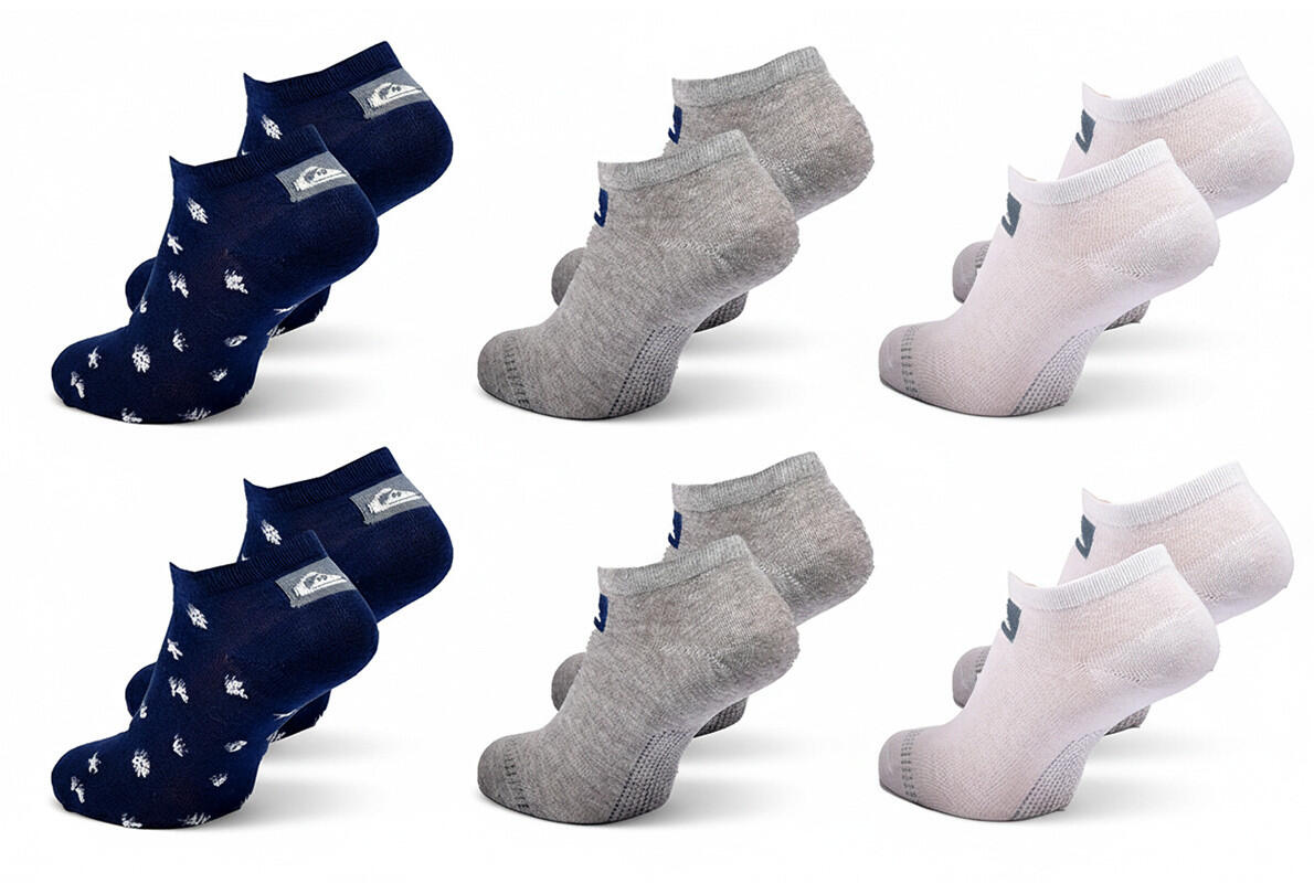 Quiksilver Pack de Chaussettes Enfant SNEAKER Lot 6 Paires Sport 3/6