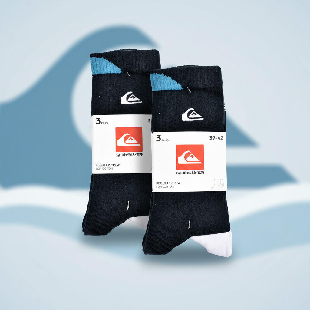 Quiksilver Confezione di calzini da uomo Crew Set da 6 paia Regular Lifestyle 5/7