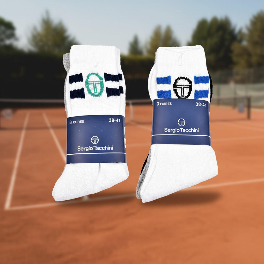 Sergio Tacchini Pack de Chaussettes enfant Tennis Crew Lot de 6 Paires 5/7