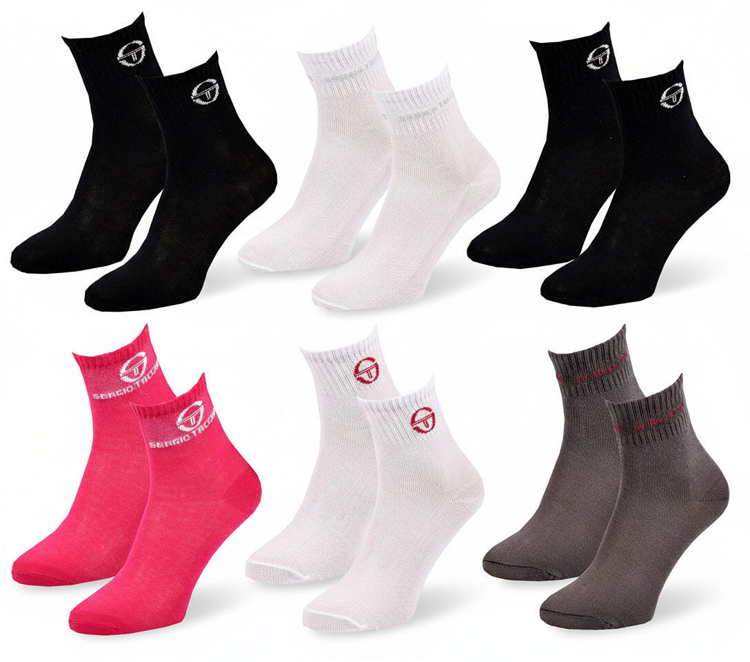 Sergio Tacchini Pack Calcetines cortos para niña Quarter Lote de 6 3/7