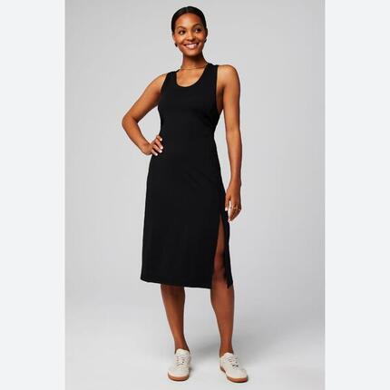 Robe Midi En Jersey Cloud Pour Femme Avec Détail Fendu