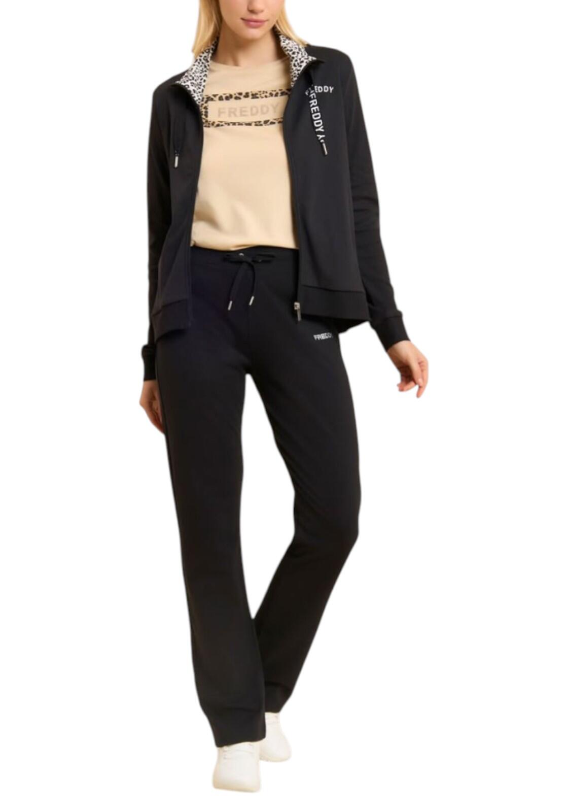 Jumpsuit met ritssluiting en hoge kraag met animalier voering 3/5
