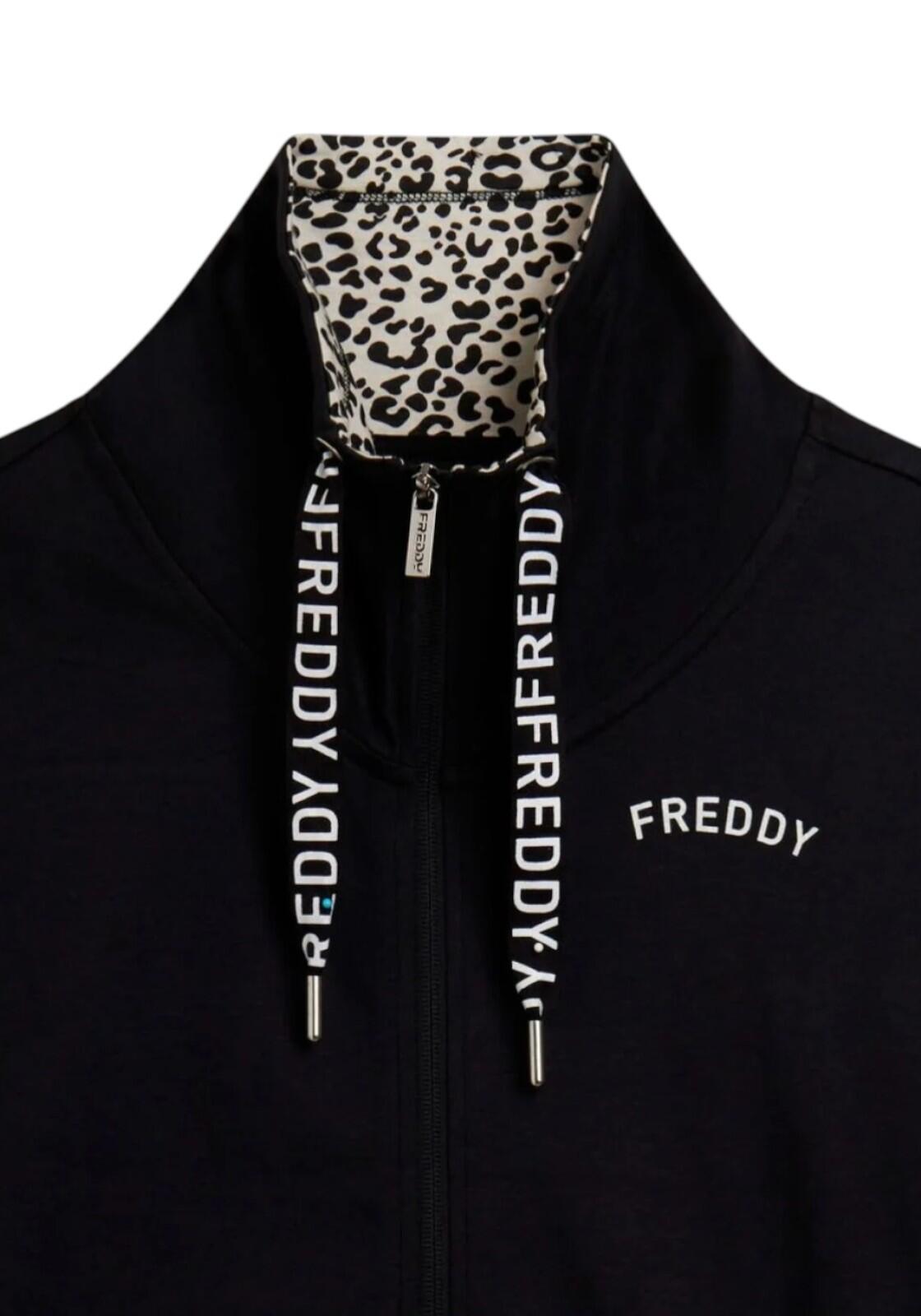 Jumpsuit met ritssluiting en hoge kraag met animalier voering 2/5