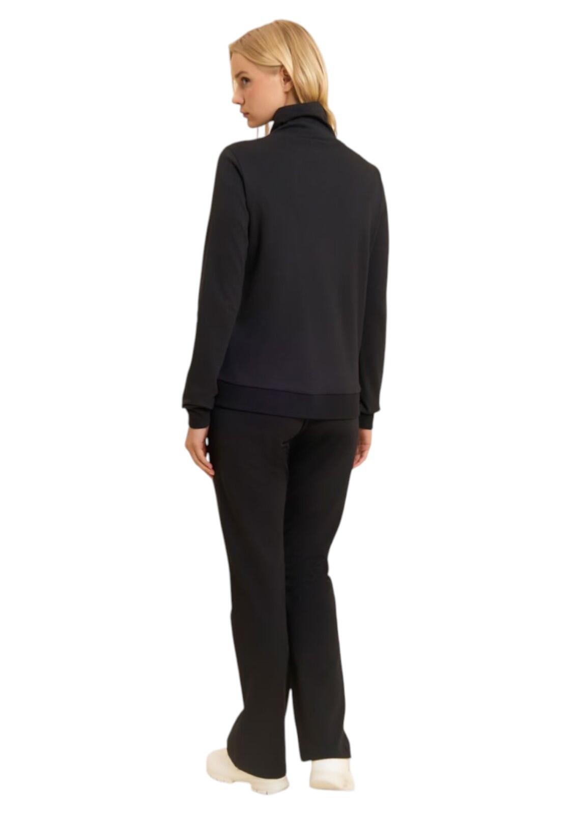 Jumpsuit met ritssluiting en hoge kraag met animalier voering 4/5