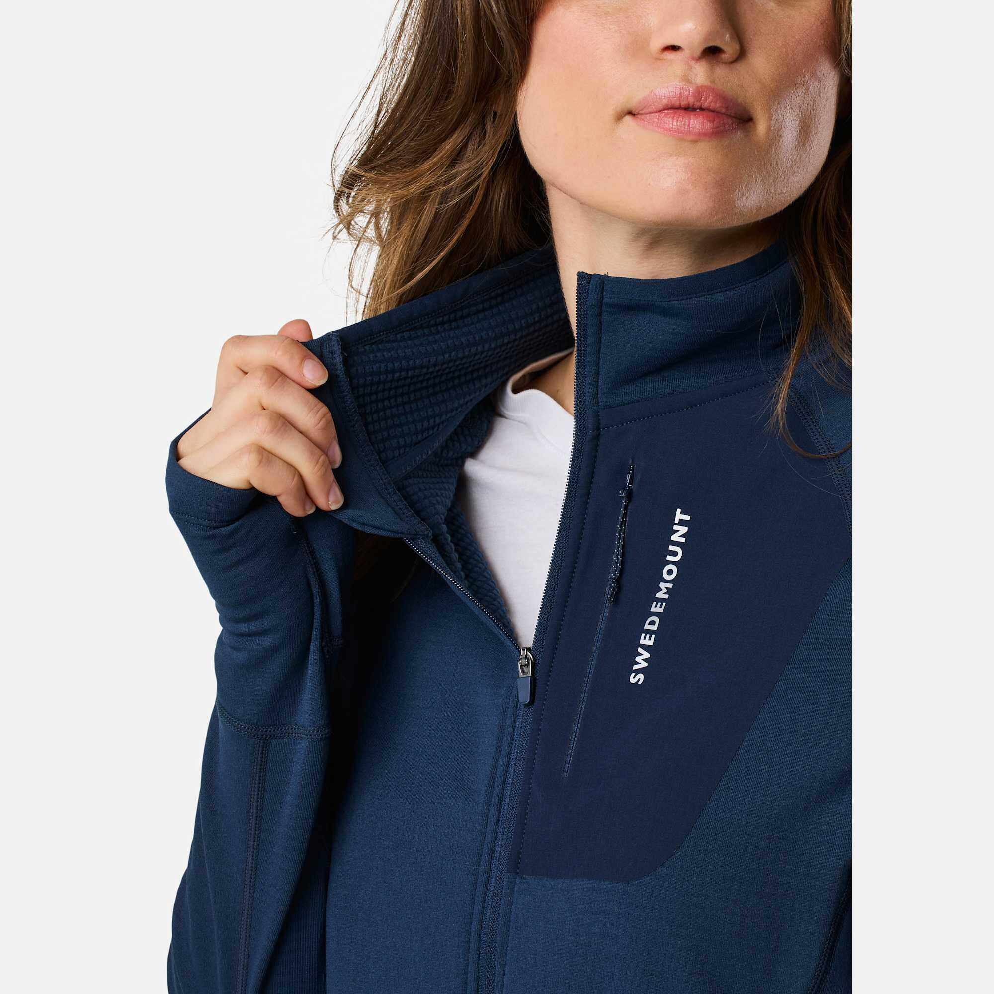 Pull randonnée femme respirant Ultra Light Tech Midlayer Full Zip entraînement 5/7