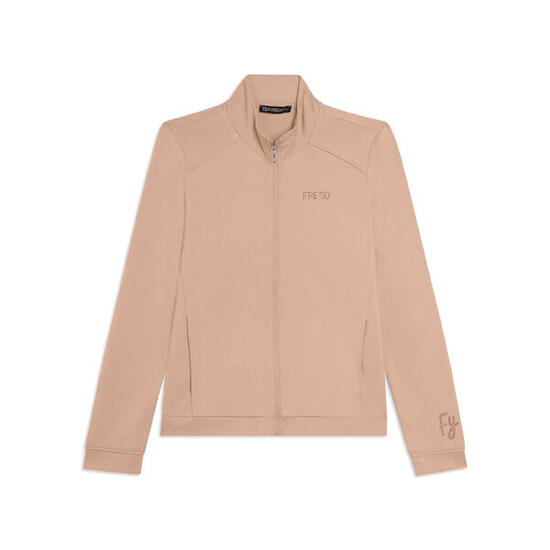 Felpa Zip e fondo asimmetrico con logo FREDDY in strass