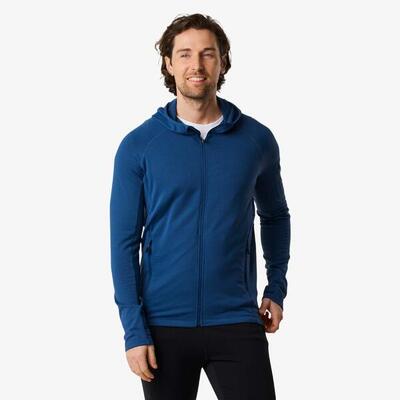 Heren hiking training sweater quick dry ultra light tech midlayer hood
