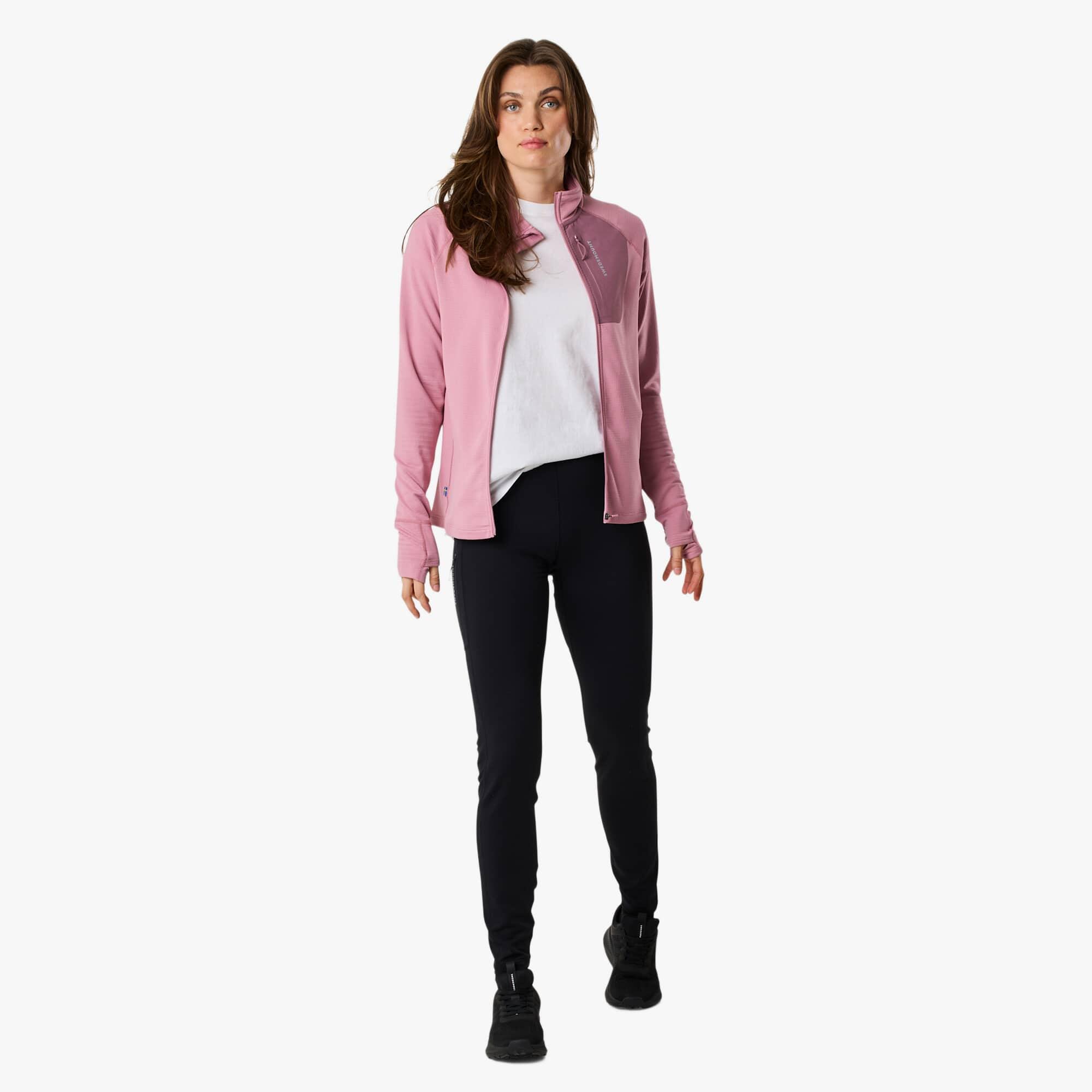 Pull randonnée femme respirant Ultra Light Tech Midlayer Full Zip entraînement 3/7