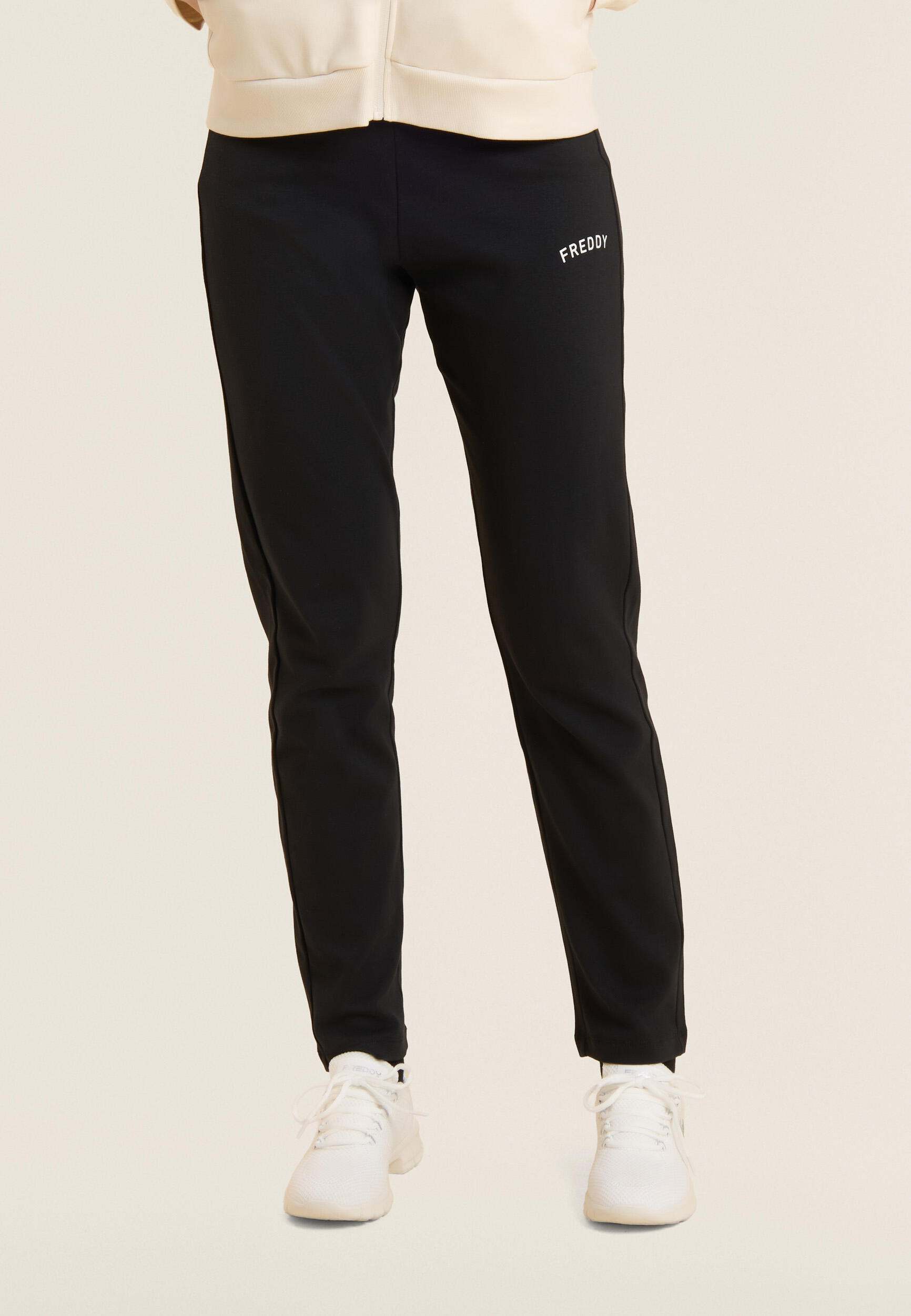 Jumpsuit met ritssluiting en hoge kraag, logo met strass-steentjes 4/5