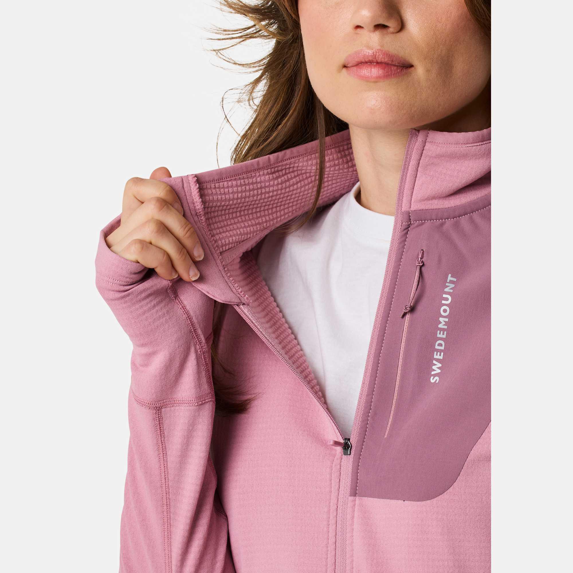 Pull randonnée femme respirant Ultra Light Tech Midlayer Full Zip entraînement 5/7