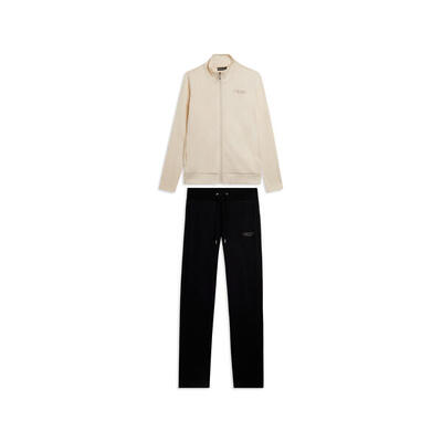 Jumpsuit met ritssluiting en hoge kraag, logo met strass-steentjes