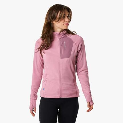 Pull randonnée femme respirant Ultra Light Tech Midlayer Full Zip entraînement