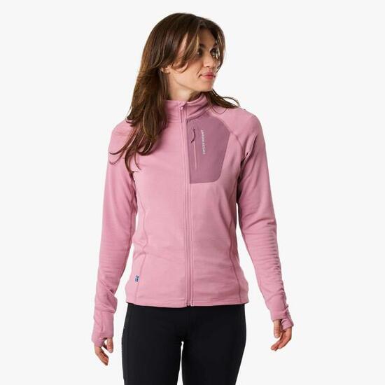 Pull randonnée femme respirant Ultra Light Tech Midlayer Full Zip entraînement