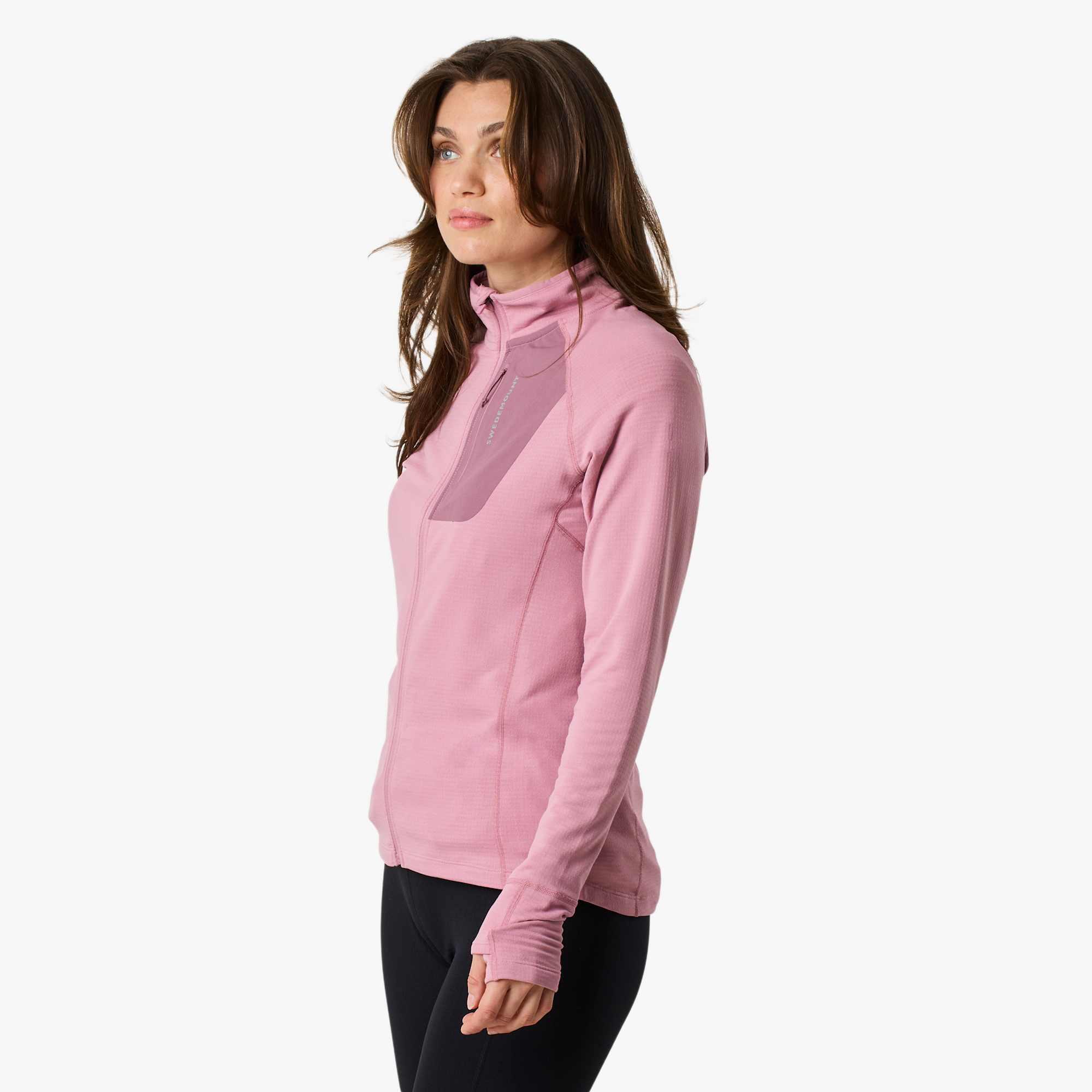 Pull randonnée femme respirant Ultra Light Tech Midlayer Full Zip entraînement 4/7