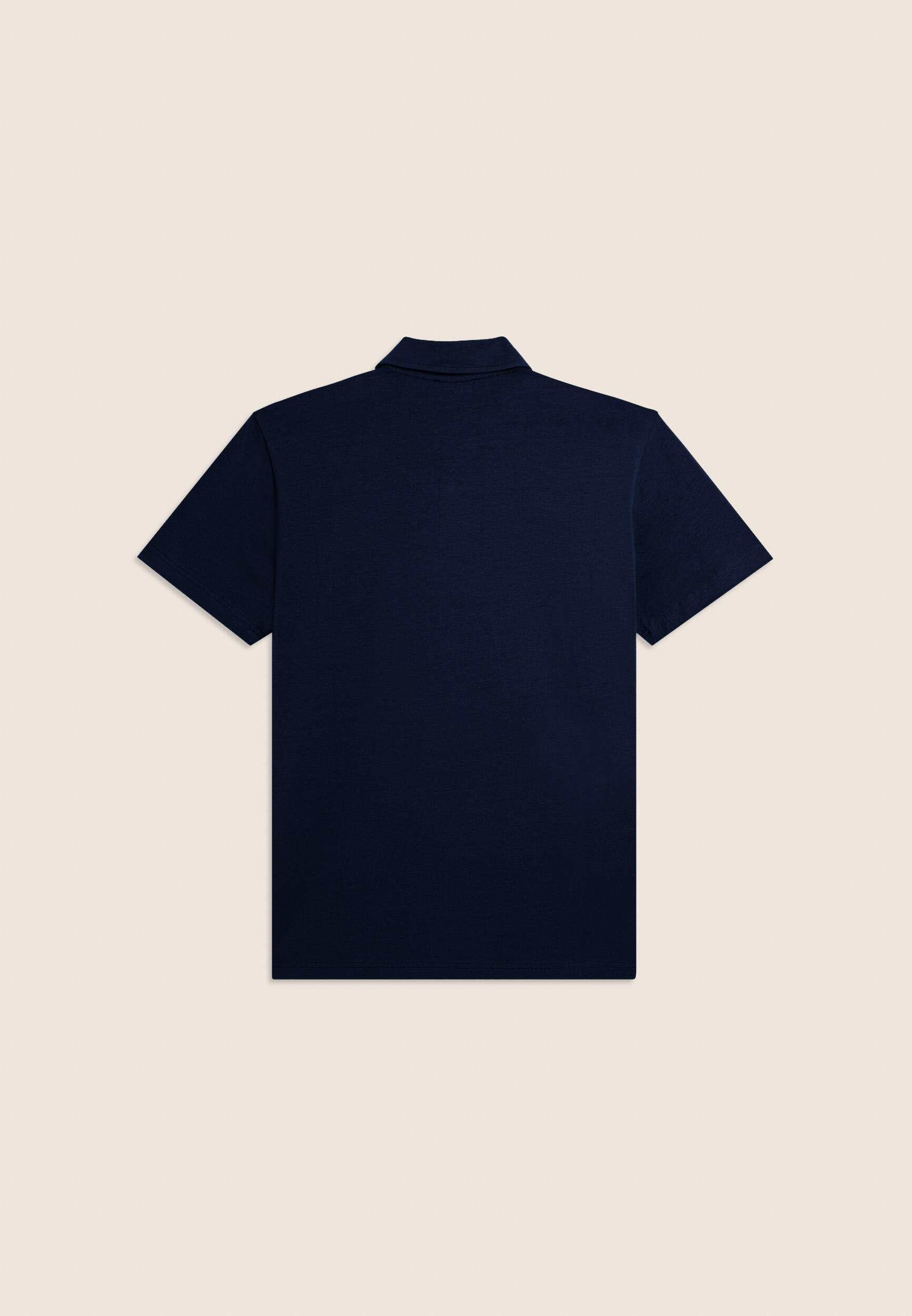 Polo de tejido de punto elástico grueso con logotipo 2/3
