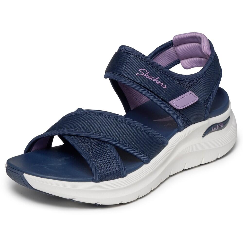 SANDALE FEMME Skechers Arch Fit 2.0  Feelin tissu BLEU 4/7