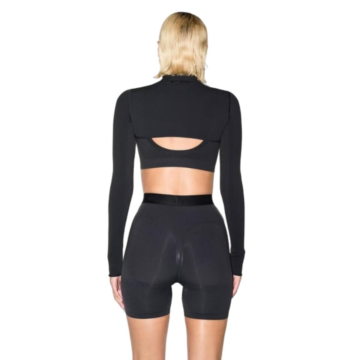 x SKIMS Women's Vintage Seamless Shrug Obsidian 4/5
