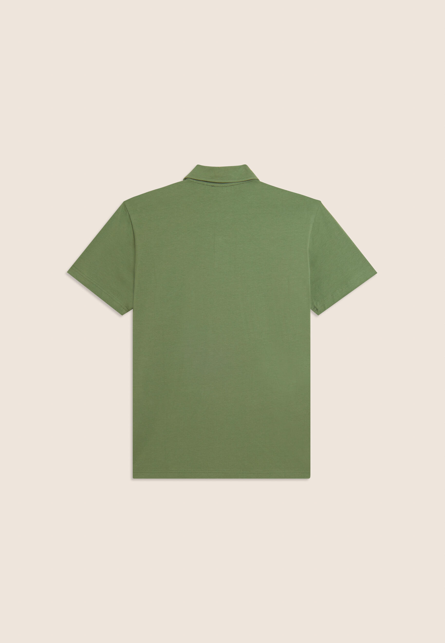 Polo de tejido de punto elástico grueso con logotipo 4/4