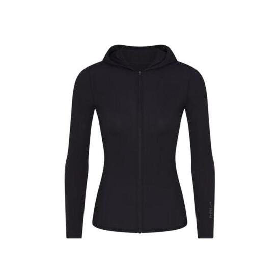 x SKIMS Women's Weightless Layers Zip Up Hoodie Obsidian