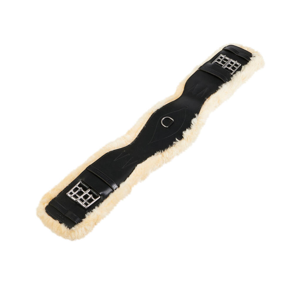 Dressage leather girth for horses