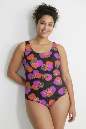 Femme Maillot de bain à motif léopard sans coques souples encolure ronde