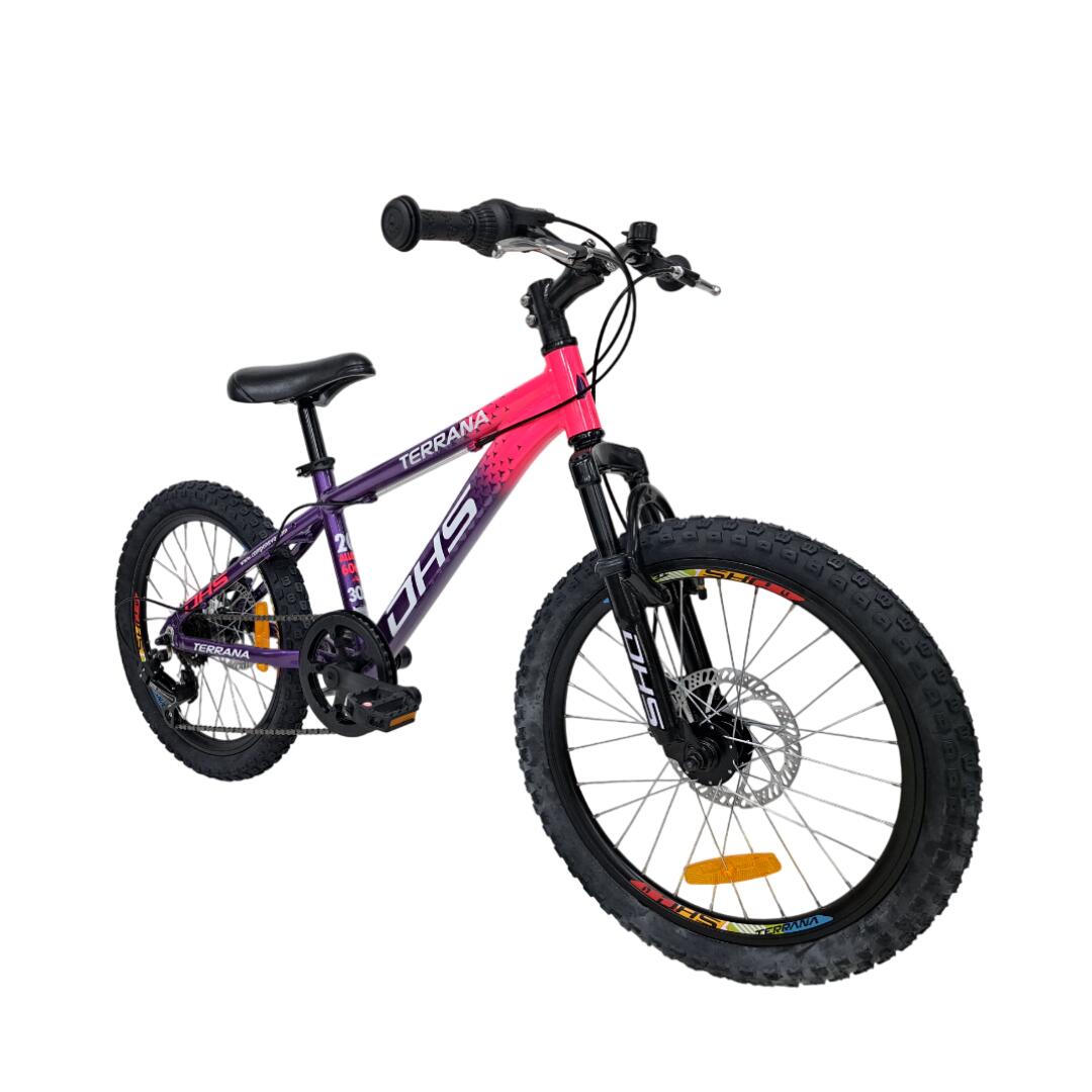 Kinderfahrrad DHS Terrana 2023 – 20 Zoll, Modell 2026, lila-rosa 6/7