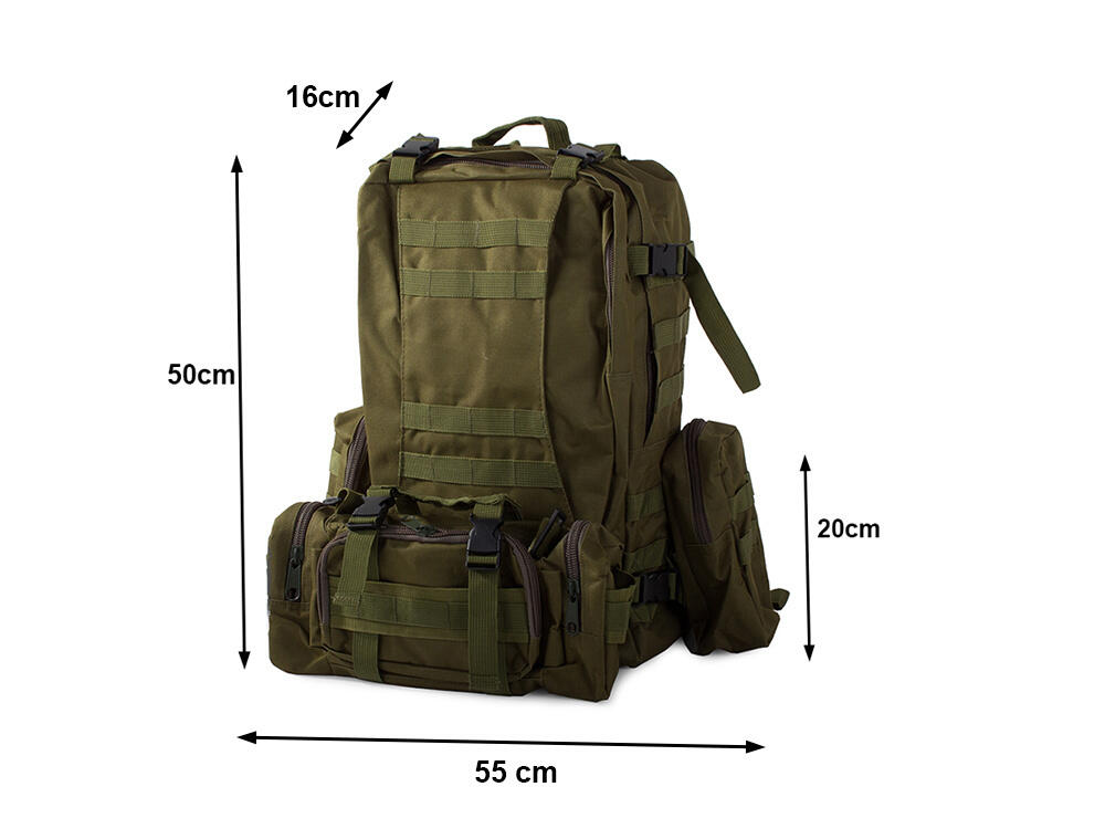 Rucksack 48,5 Liter Tactical Survival Khaki 3/3