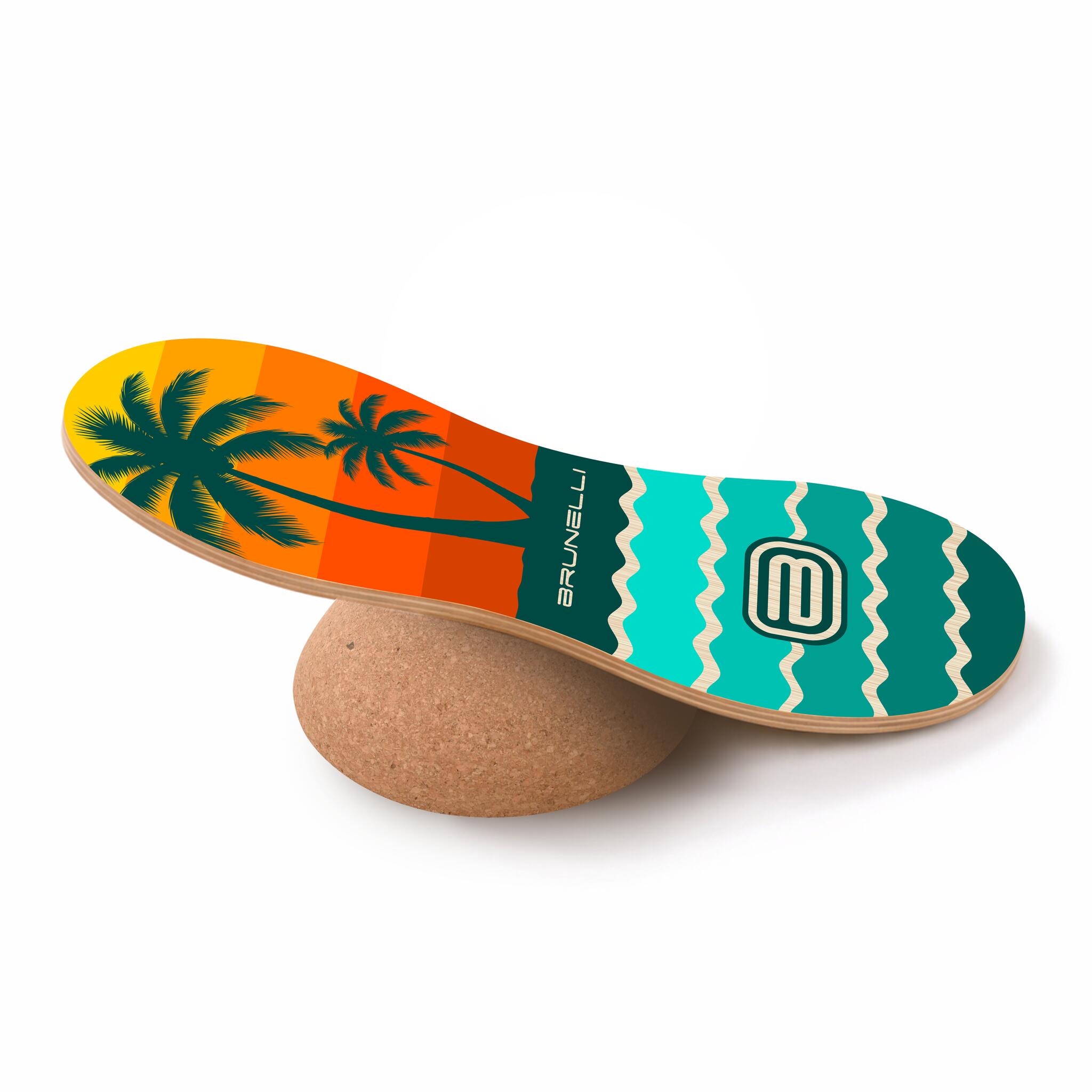 Peanut 86cm Balance Board Set mit Korkrolle & Halbkugel – Komplettset 3/6