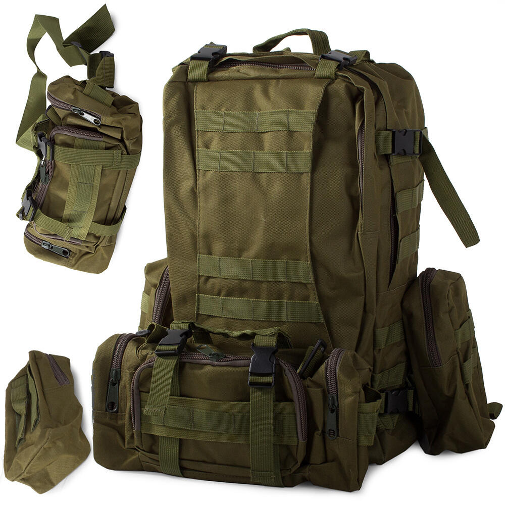 Plecak survivalowy o pojemności 48,5 litra w kolorze khaki
