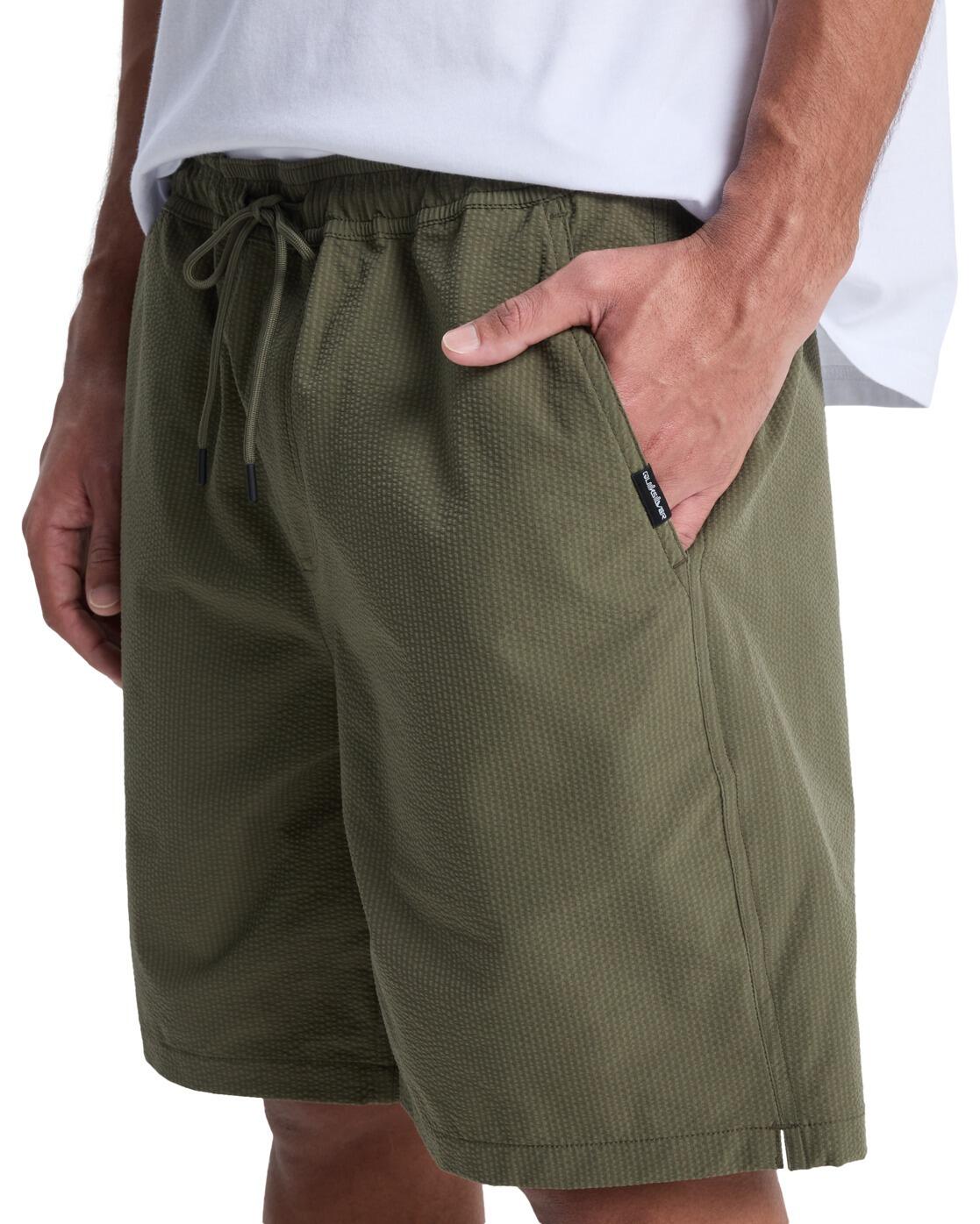 Short taille élastique TAXER TEXTURED Vert Homme 4/4