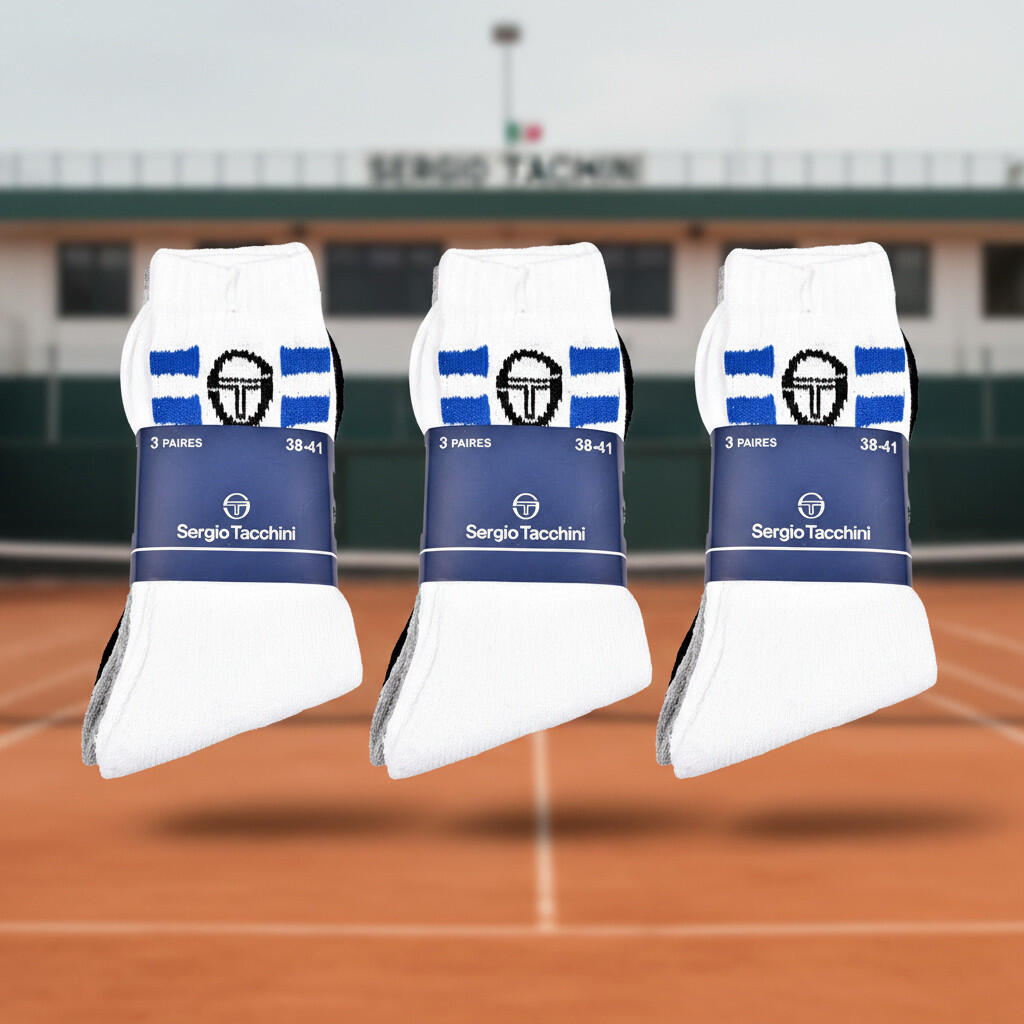 Sergio Tacchini Pack de Chaussettes enfant Tennis Crew Lot de 9 Paires 5/7