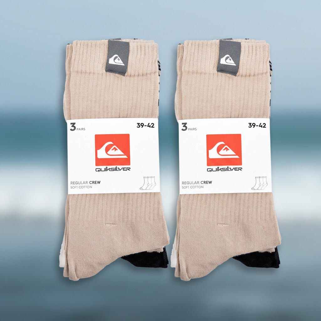 Quiksilver Confezione di calzini da uomo Crew Set da 6 paia Regular Lifestyle 5/7