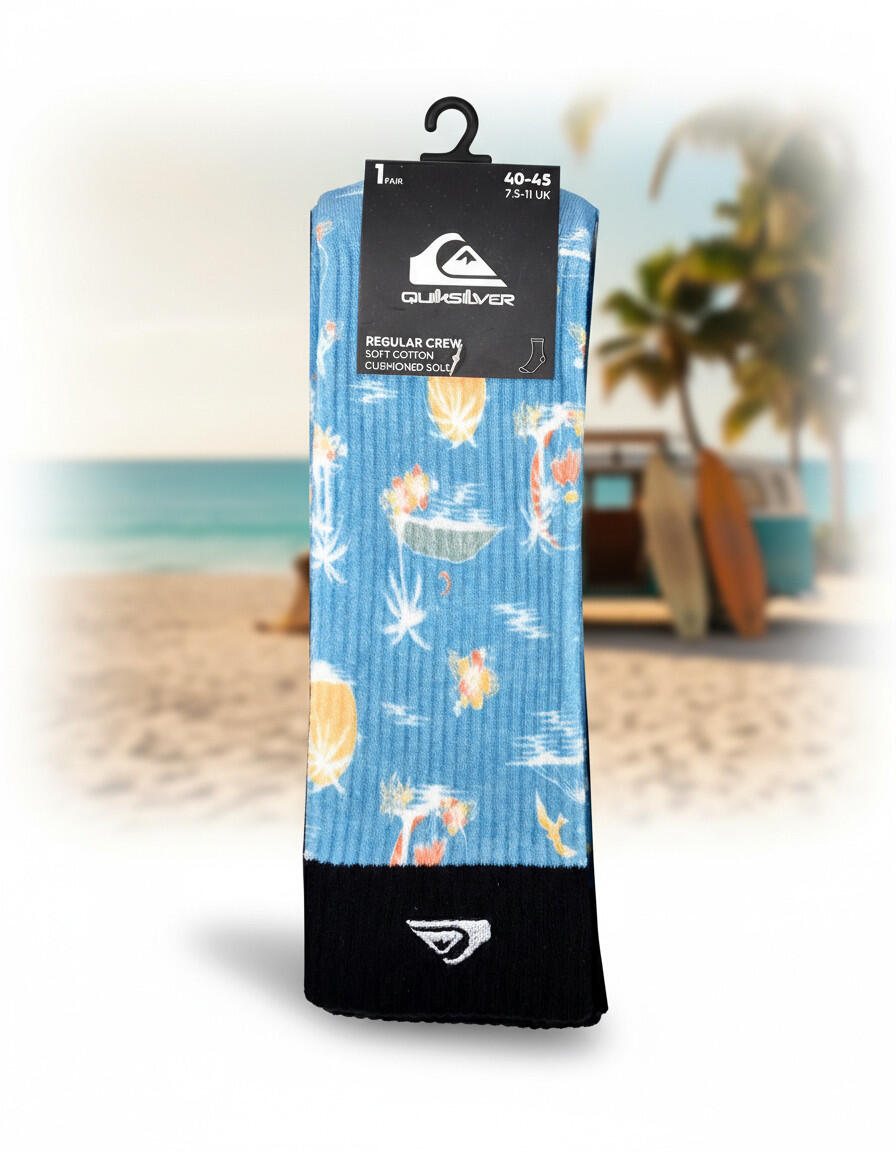 Quiksilver Set di calzini da uomo Crew LONG Lifestyle Set da 2 paia 5/7