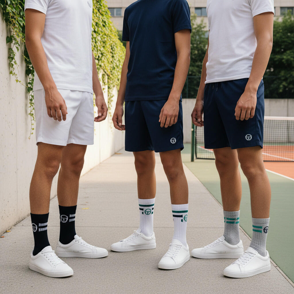 Sergio Tacchini Pack de Chaussettes enfant Tennis Crew Lot de 6 Paires 4/7