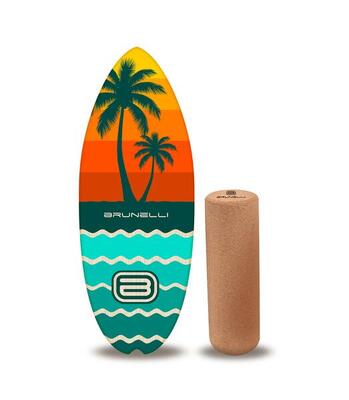 Set Balance Board Halfshell 88 cm legno con rullo in sughero – Equilibrio