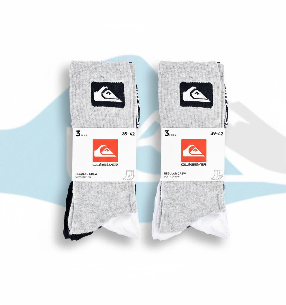 Quiksilver Confezione di calzini da uomo Crew Set da 6 paia Regular Lifestyle 5/7