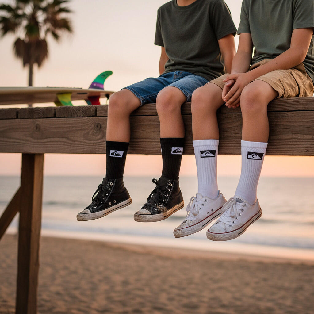 Quiksilver Sokkenpakket voor kinderen Crew Set van 6 paar Sport Cushioned 3/7