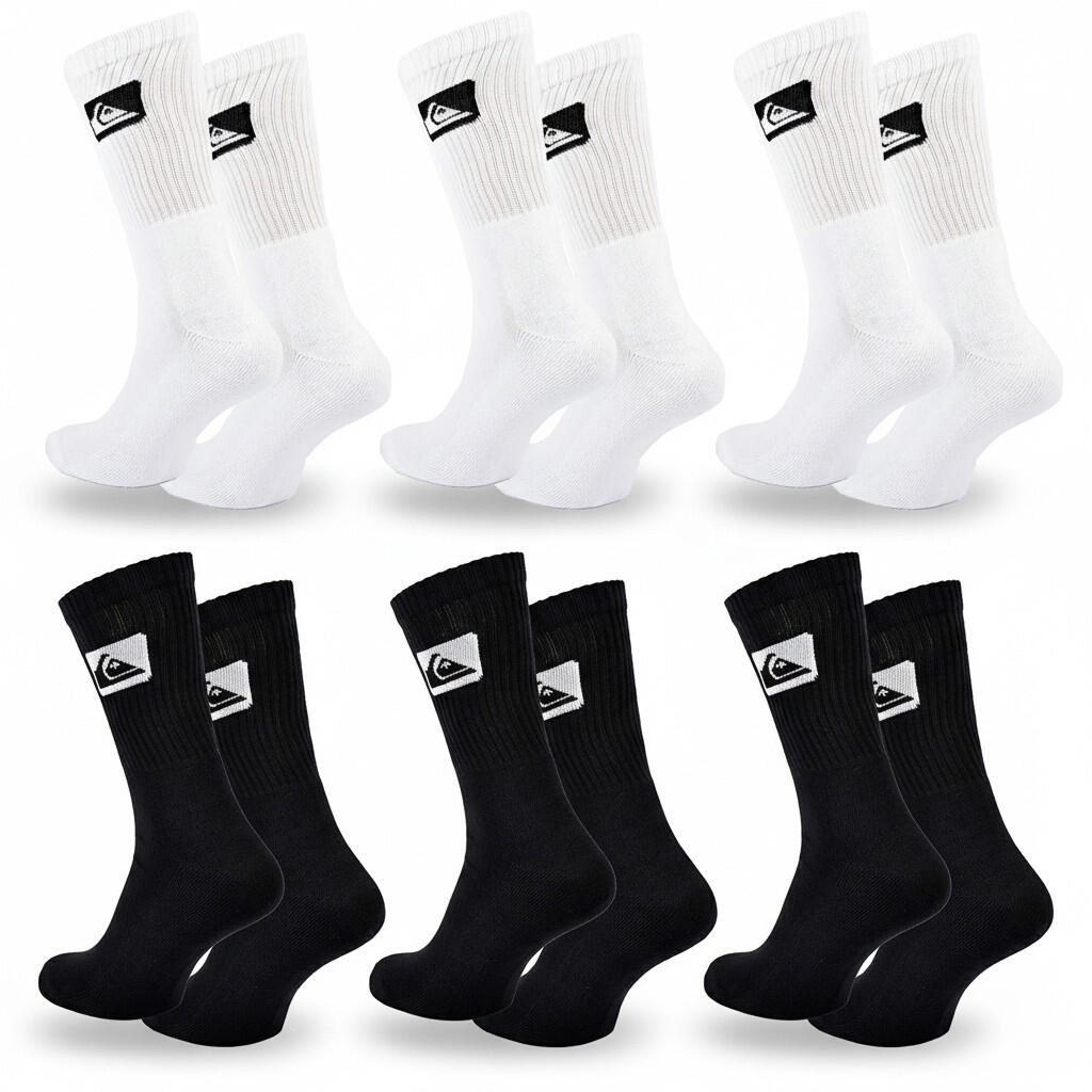 Quiksilver Confezione di calzini da uomo Crew Set da 6 paia Sport Cushioned 5/7